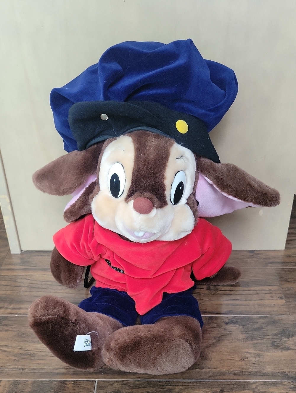 Plush Brown Fievel Red Jacket and Blue Hat - Kids Toy